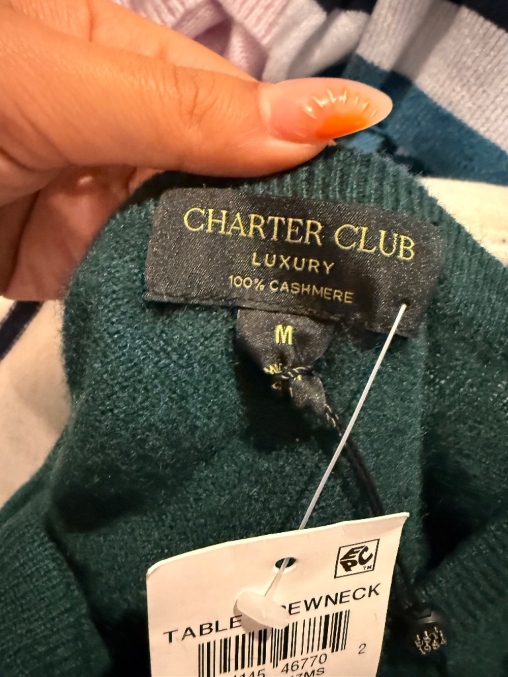 Charter Club Women's Long-Sleeve Crewneck Sweater - Picture 4 of 5
